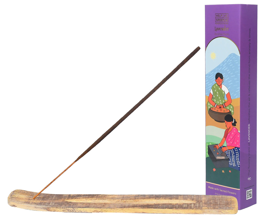 Handmade Natural Lavender Incense Sticks (40 Sticks, Pack of 1)