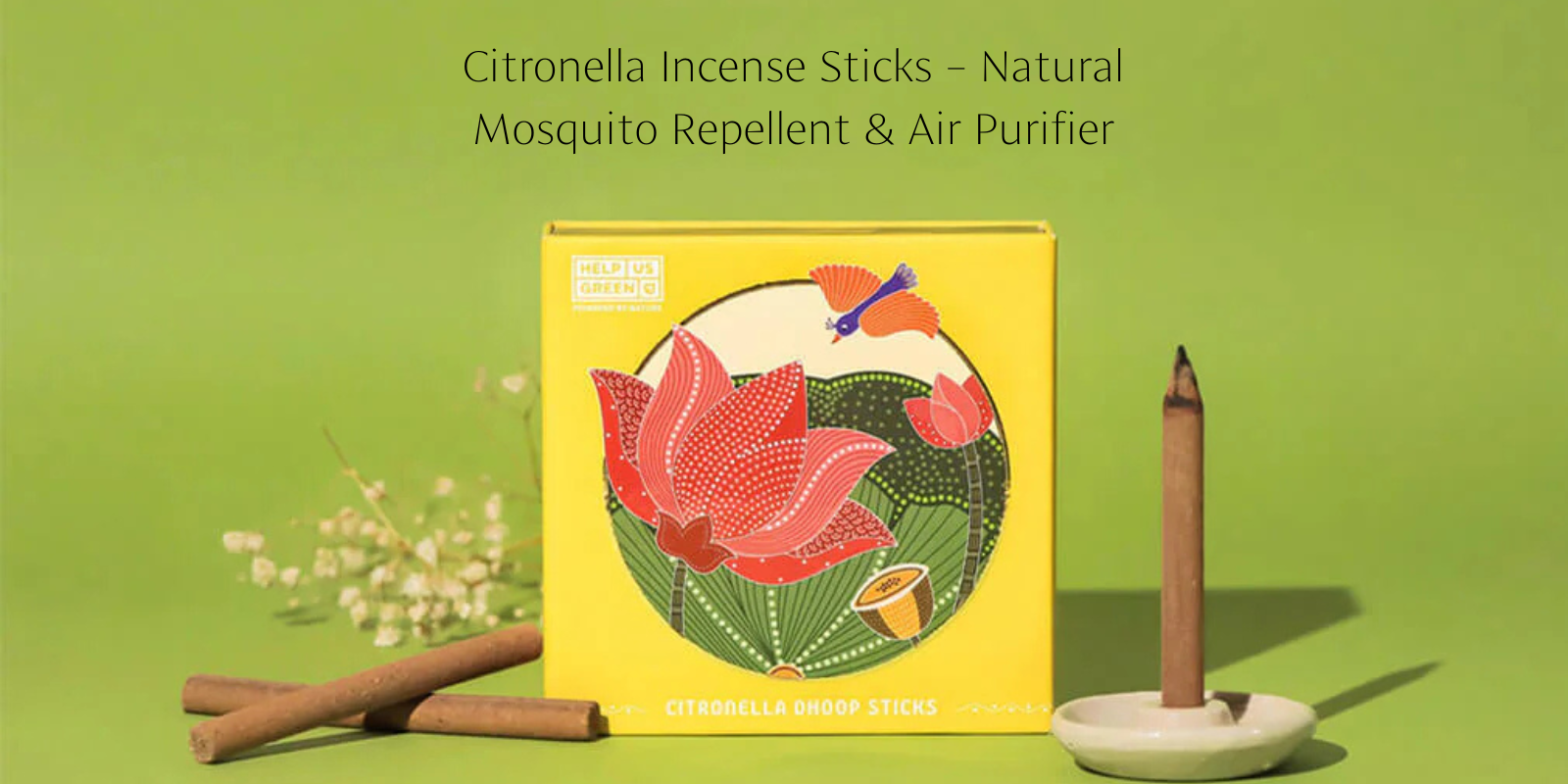 Citronella Incense Sticks – Natural Mosquito Repellent & Air Purifier