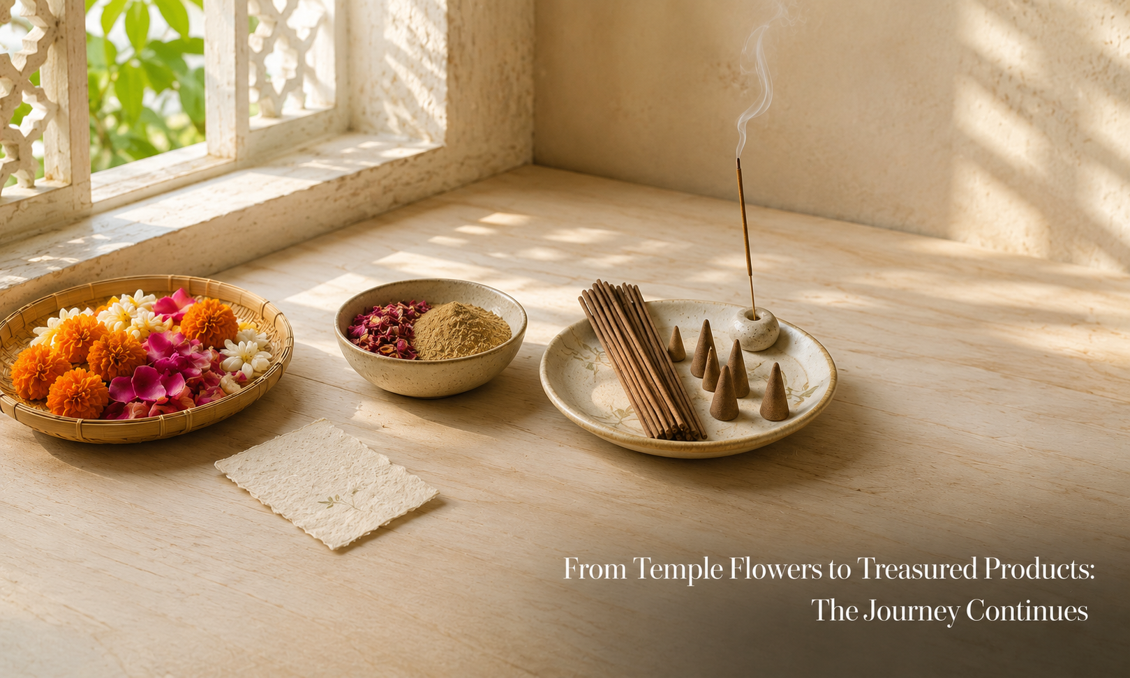 The Journey from Temple Flowers to Treasured Products