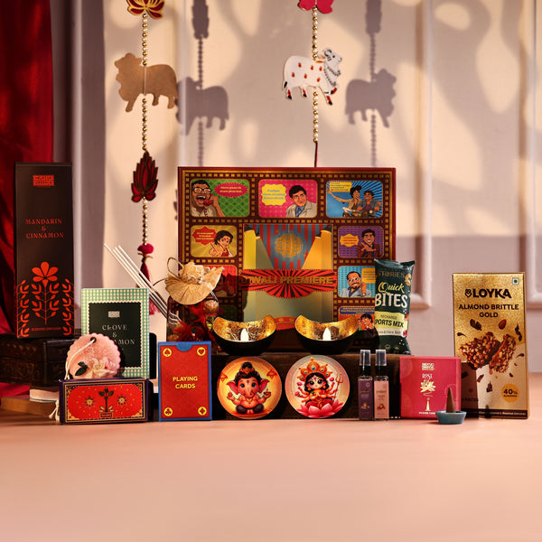 HelpUsGreen Diwali Premier Bollywood Themed Gift Box With Reed Diffuser Set
