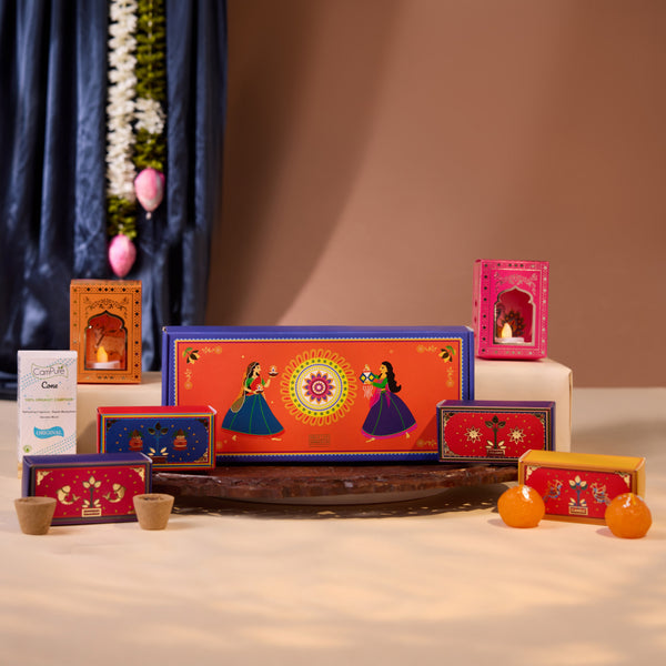 HelpUsGreen Shubh Deepavali Gift Hamper With Campure Air Freshner