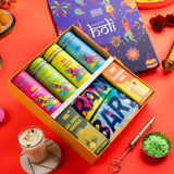 Holi Milan Pack: 4 Herbal Colour Tubes, 1 Jaljeera, 1 Thandai, 1 T-shirt