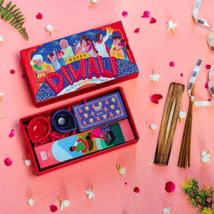 Diwali Gift Hamper 2: Ceramic Diyas & Incense Sticks