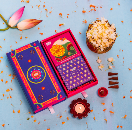 Diwali Gift Hamper 3: Dhoop Cones & Flower shaped Diya