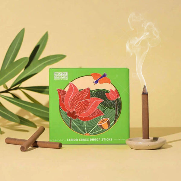 Help Us Green Natural Lemongrass Dhoop Sticks (25 Sticks Pack of 1)