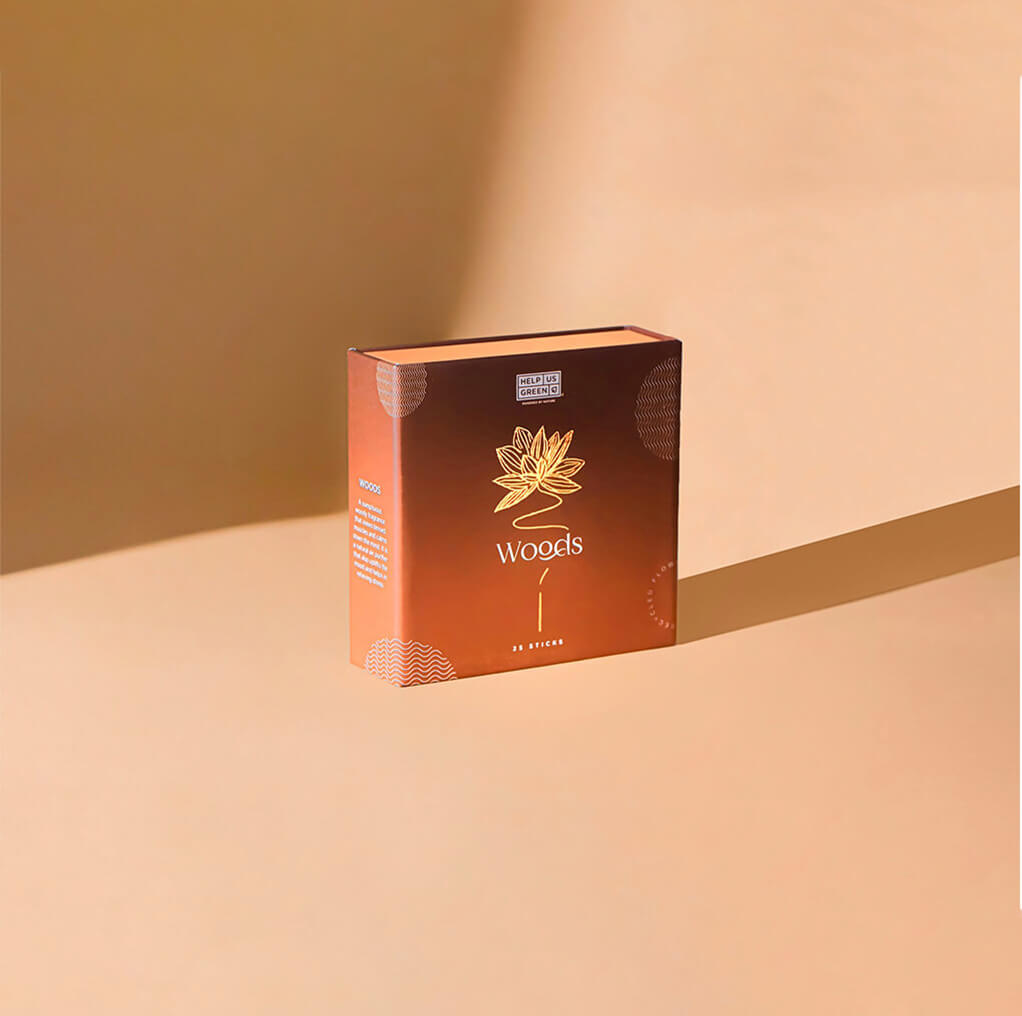 Natural woods-scented dhoop sticks for calming aroma by HelpUsGreen