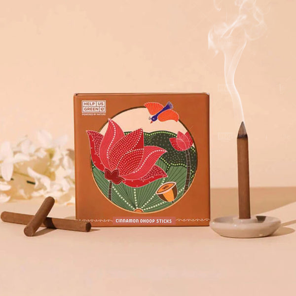 Help Us Green Natural Cinnamon Dhoop Sticks (25 Sticks Pack of 1)
