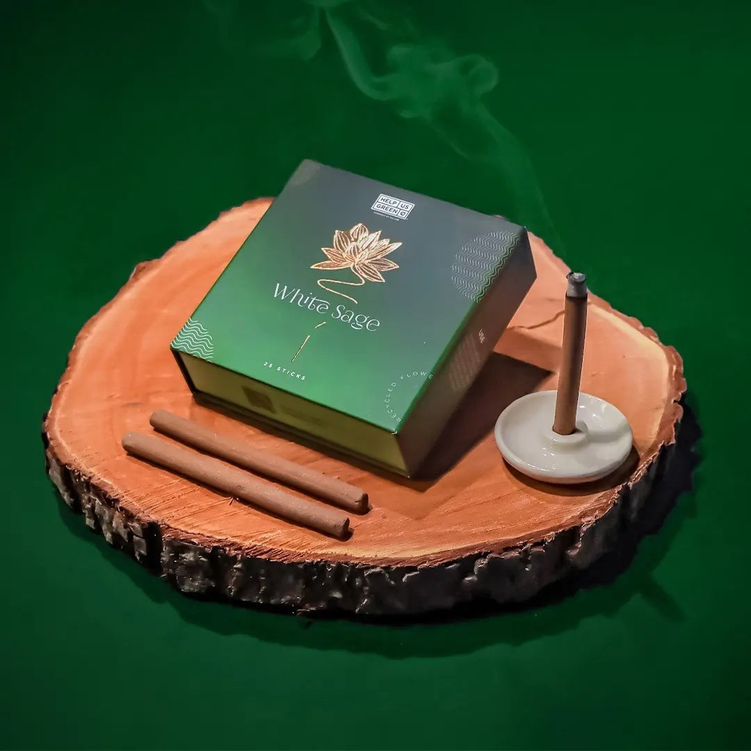 White Sage Dhoop Stick – Eco-Friendly Natural Incense for Purification and Meditation