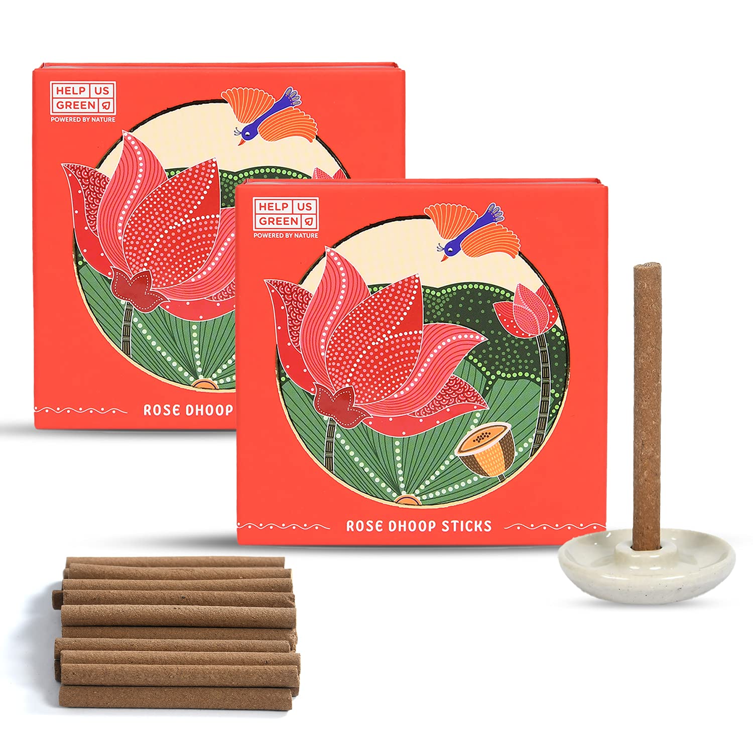 Natural Dhoop Sticks Rose Fragrance 