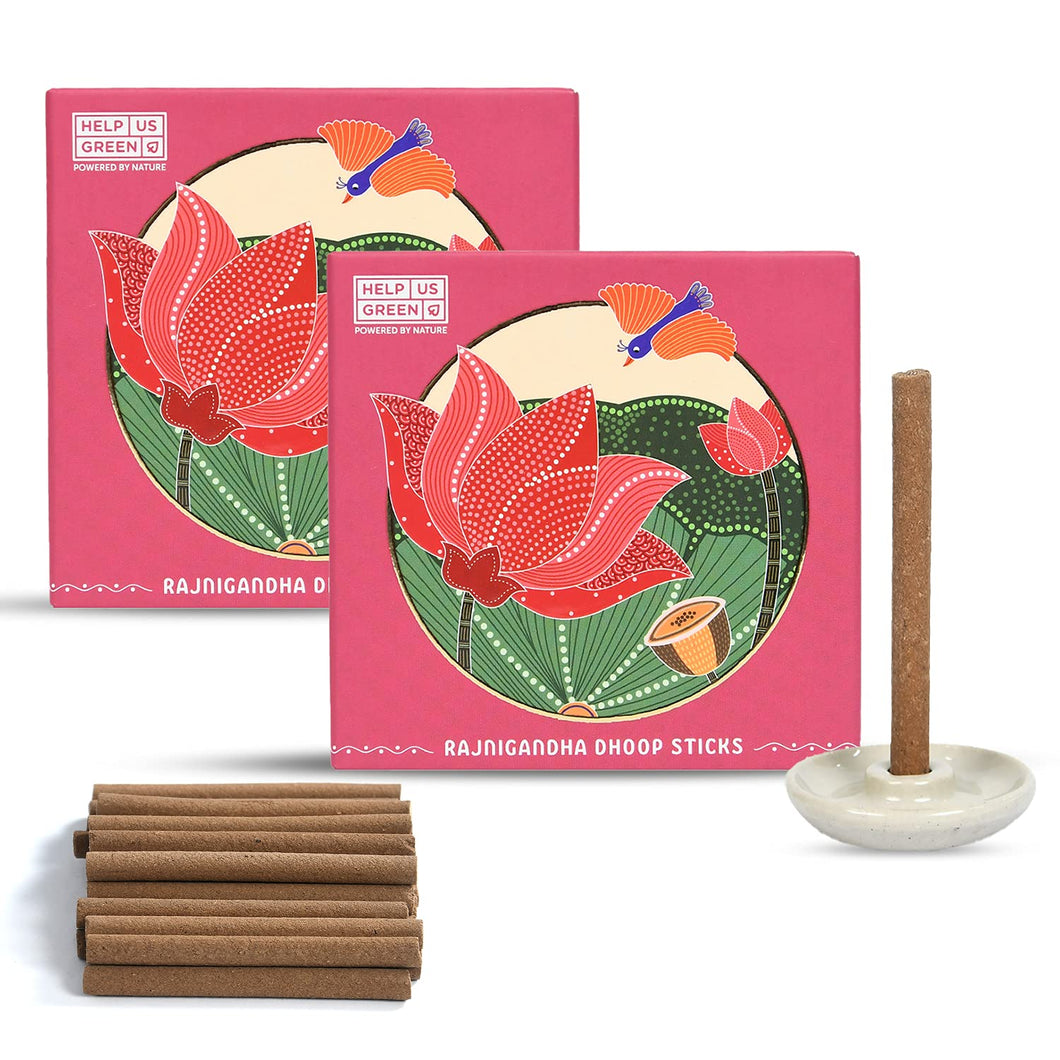 Natural Dhoop Sticks Fragrance (2 packs, 25 sticks per pack) - HelpUsGreen - Help Us Green